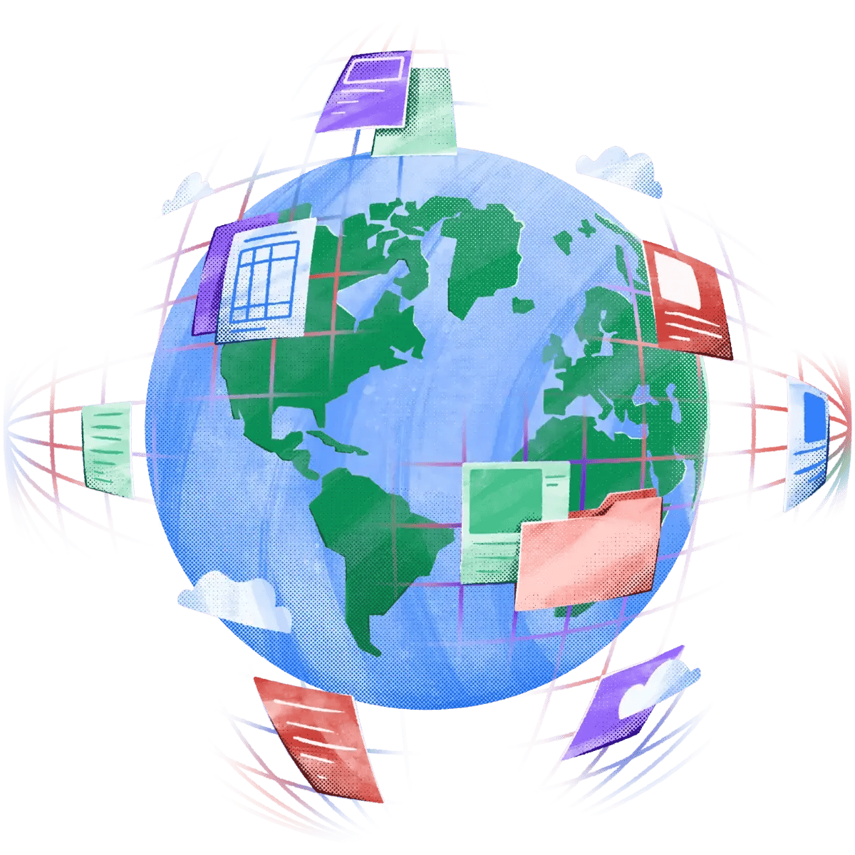 23-Planet_earth-Documents-Wire_globe-Clouds